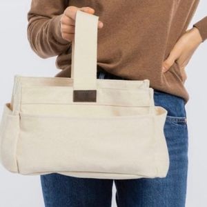 Canvas Storage Caddy personalized w/ lime green daisy and Gardening